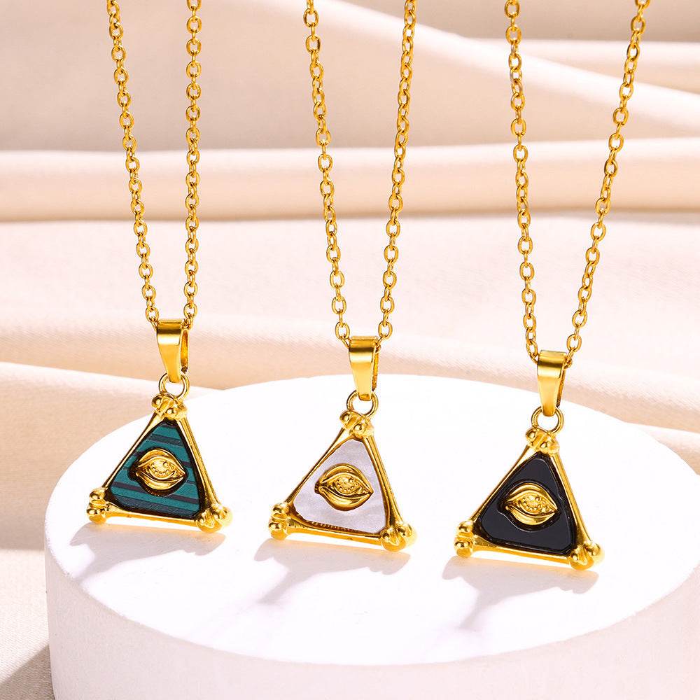18k External Gaze Gold Necklace - Subtle Shine Jewelry Co.