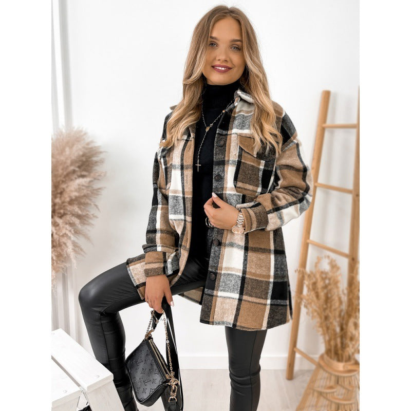 Plaid Printed Jacket